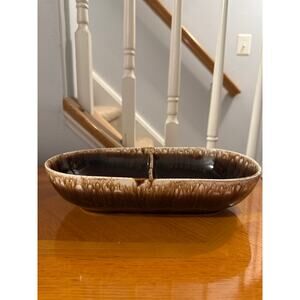 VTG McCoy Pottery Oval Divided Serving Dish